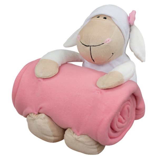 Плед з іграшкою Sheep Pink 130x170 см