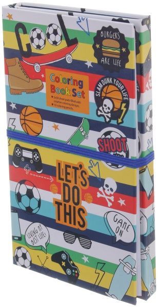 Набор раскраска Football и карандаши цветные 10 шт. 