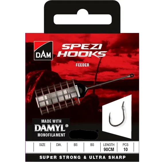 Крючок с поводком DAM SPEZI LEADER FEEDER №8 10 шт.