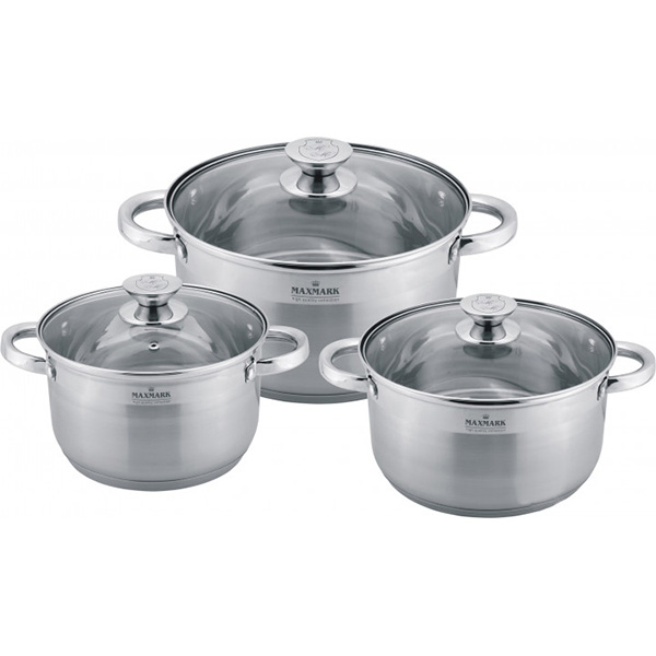 Набор посуды кастрюли 6 предметов MK-3506C Maxmark