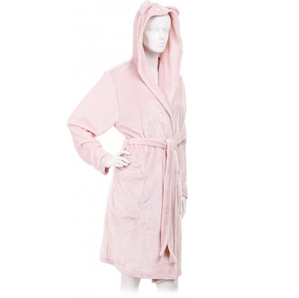 Халат з мікрофібри La Nuit капюшон з вушками р. XL рожевий