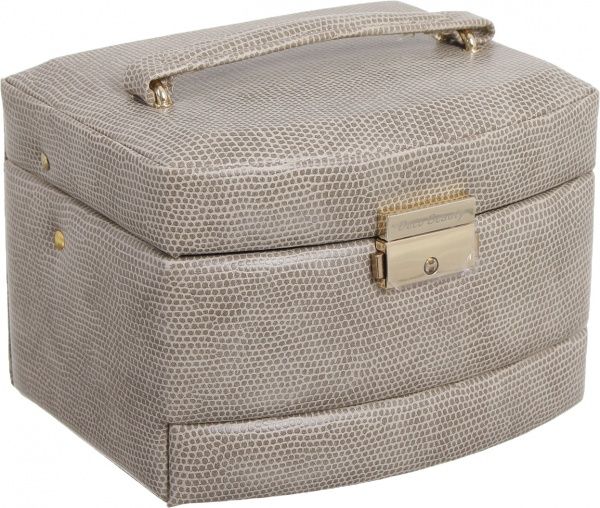 Шкатулка для украшений 16х13,5х12 см серая
