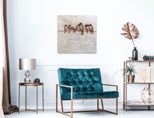 Картина 3D Птички 80x80 см 