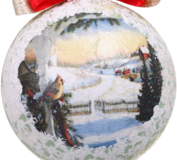 Шар новогодний Декупаж d 80 мм в ассортименте