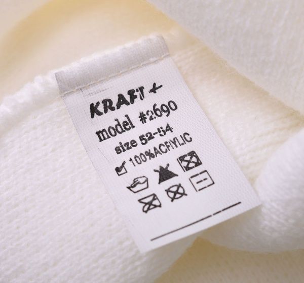 Шапочка дитяча для дівчинки Kraft+ 2690 р.52 білий 