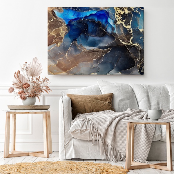 Картина на холсте Голубые флюиды 110x80 см WS Holst 14082213,6 