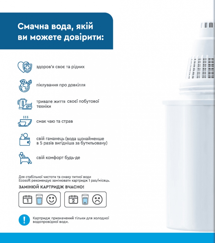 Картридж Ecosoft к кувшинам Барьер 4 шт.