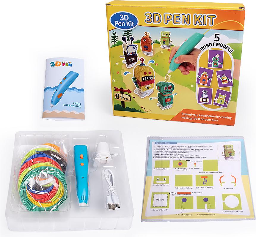 Набор 3D Pen Kit 3D-ручка с набором эко пластика PLA LP031S