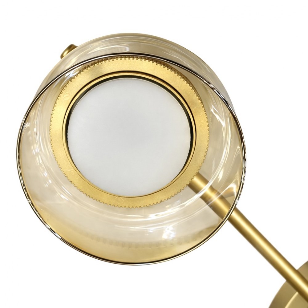 Люстра потолочная LIGHT SET DUSHA MS228 8x12 Вт GX53 золото/янтарь