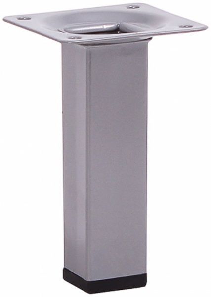 Мебельная ножка Larvij L61S10MS25 квадратна 25х25х100 мм срібляста 