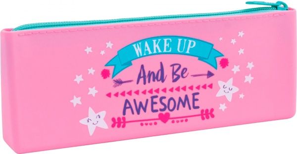 Пенал силиконовый SL-01 Awesome YES розовый
