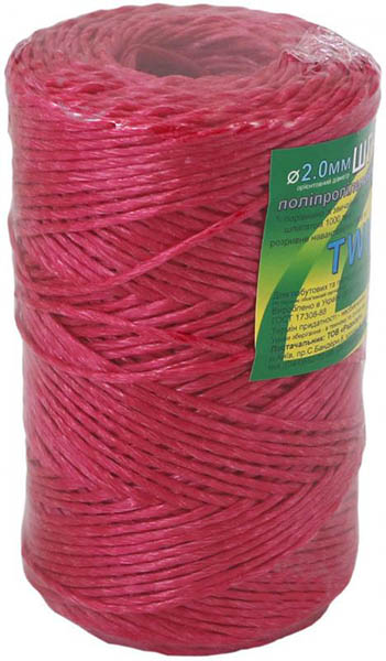 Шпагат поліпропіленовий 2000 текс 200 м 2 мм в асортименті