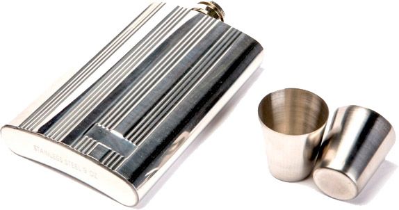 Фляга из металла с рюмками TZ-06