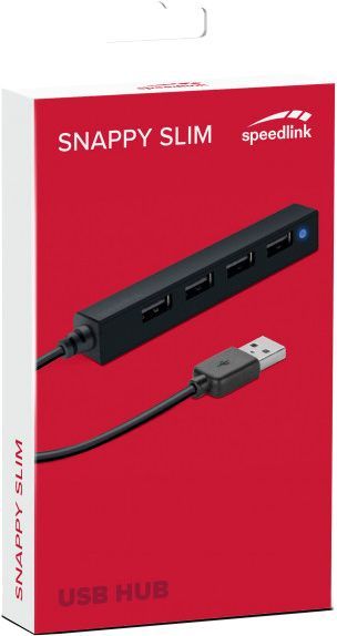 Концентратор Speedlink Snappy Slim USB Hub 4 порти USB 2.0 Passive