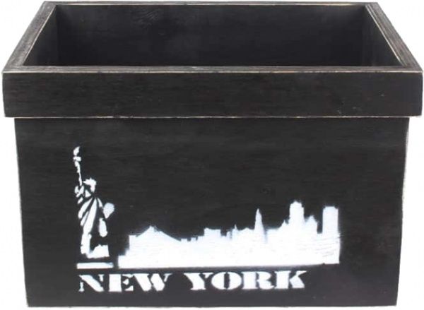 Коробка декоративная Woodville черная Нью-Йорк