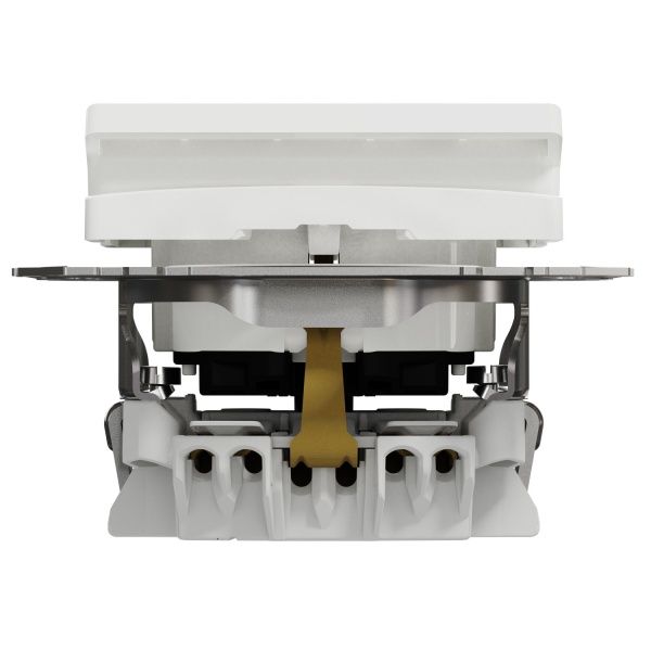 Розетка силовая с заземлением Schneider Electric Sedna Design со шторками с крышкой белый SDD111024