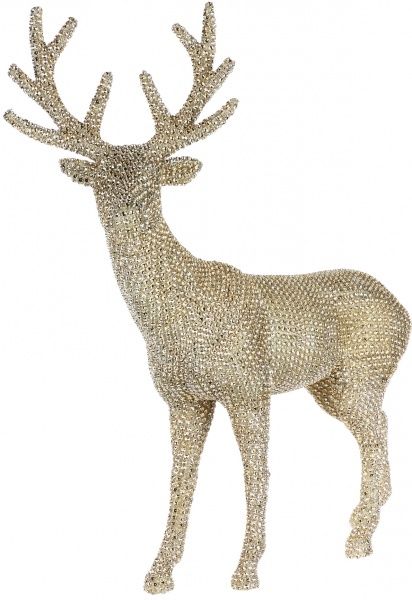 Декоративная фигура Олень со стразами стоящий 51 см 