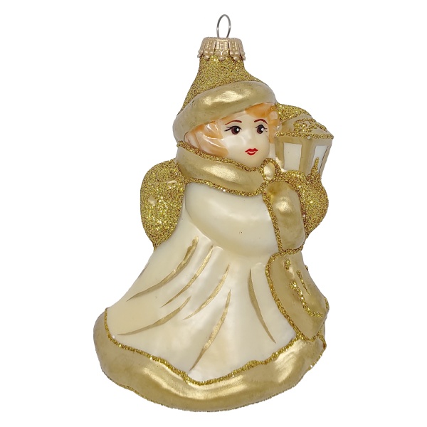 Игрушка на елку Снегурочка кремовый 2426-2