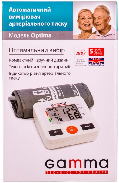 Тонометр GAMMA с манжетой на плечо Optima CO001293