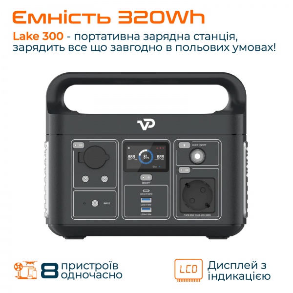 Зарядна станція VigorPool VP11-EU (320 Вт·год) 