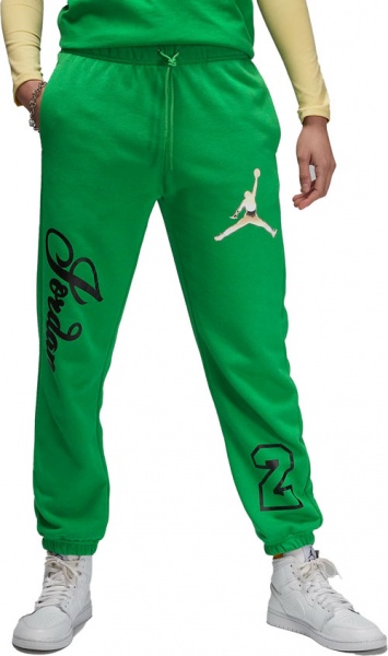 Брюки Nike W J BRKLN FT GFX PANT DZ3384-310 р. XS зеленый