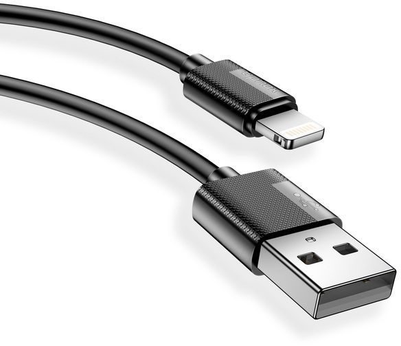 Кабель T-PHOX Lightning – USB 1,2 м чорний (T-L801 black) NETS 