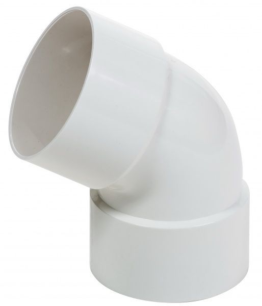 Коліно труби PROFiL дворострубне 60° 100 мм білий 