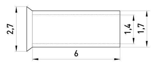 Наконечник втулковий E.NEXT e.terminal.stand.en.1.6 неізольований 1,0 кв.мм 100 шт. 