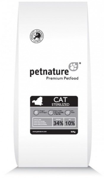 Корм сухой для стерилизованных котов PET NATURE Adult Sterilized 10 кг
