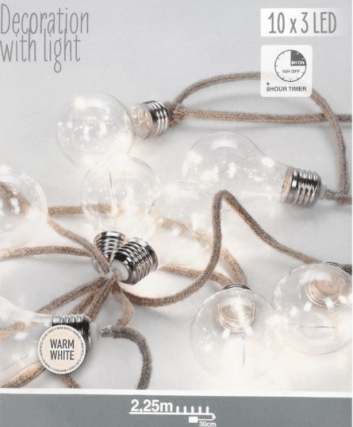 Электрогирлянда AХS501220 встроенный светодиод (LED) 10 ламп 2,25 м 