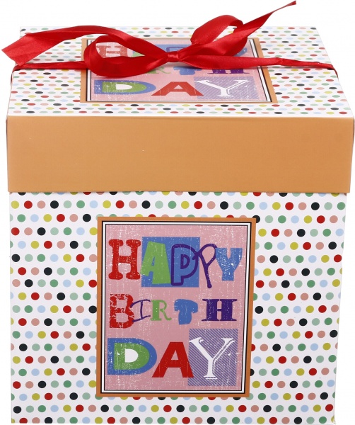 Коробка складная Полосы/горох 20x20x20 см (EBXM9801)