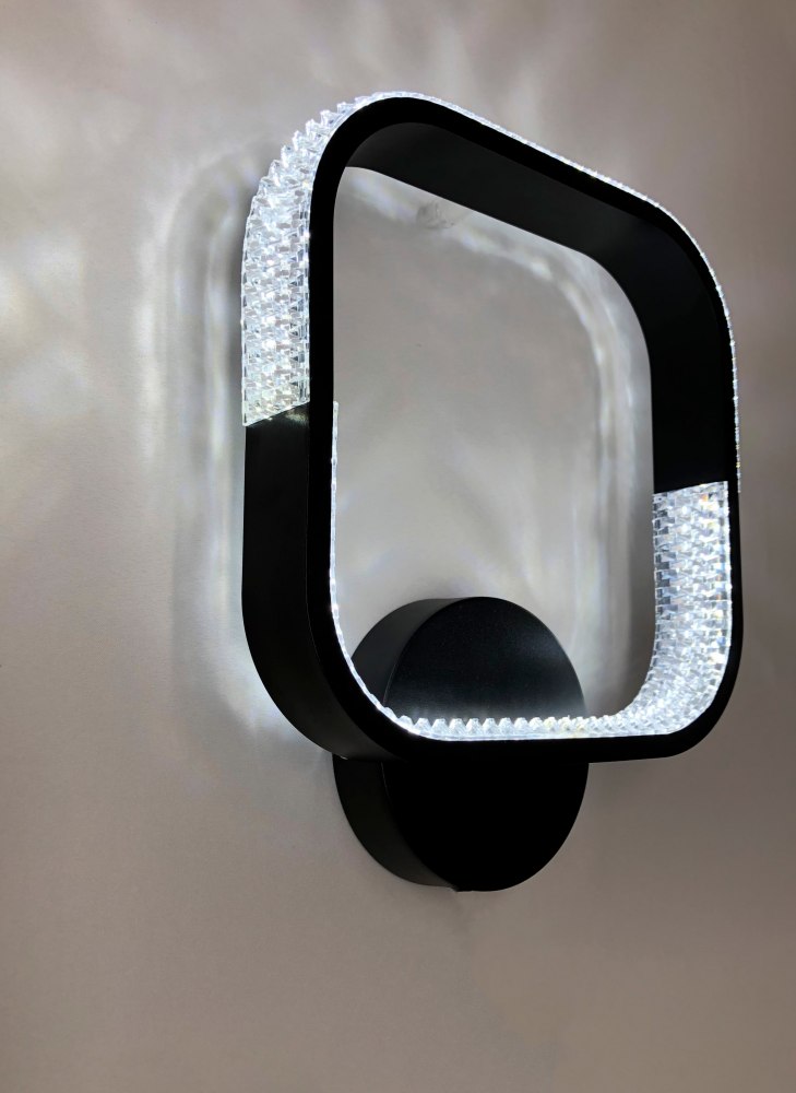 Бра Luminaria 1x22 Вт без цоколя чорний AKRILIKA SQUARE 22W 1S BLACK