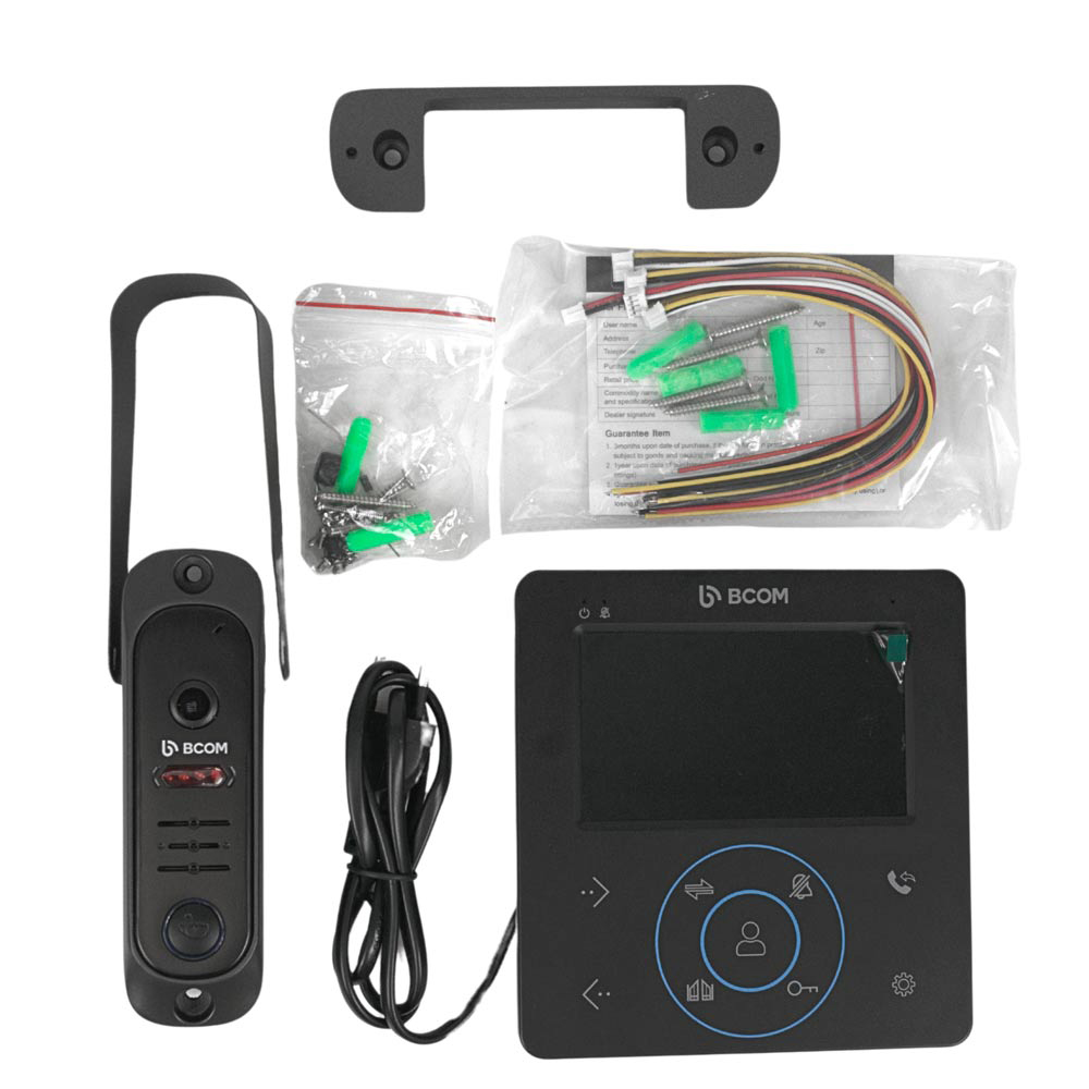 Комплект видеодомофона BCOM BD-480 Black Kit 240551