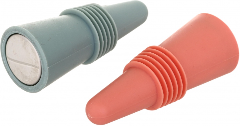 Набор пробок для вина Smart Kitchen by Flamberg персиковый/зеленый