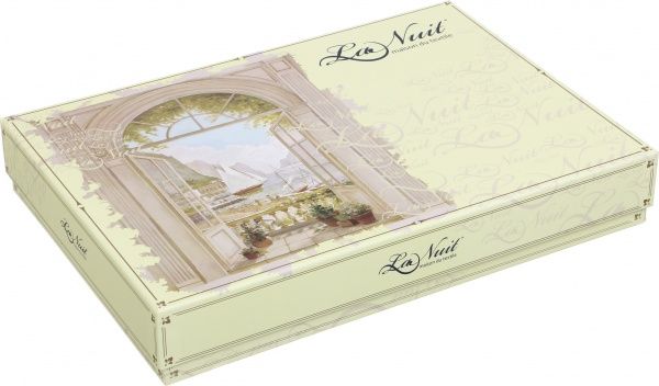 Комплект постільної білизни Rhapsody white сімейний білий La Nuit 