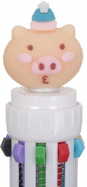 Ручка шариковая Поросенок разноцветная 