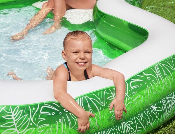 Басейн надувний Bestway Tropical Paradise із сидінням 231x231x51 см