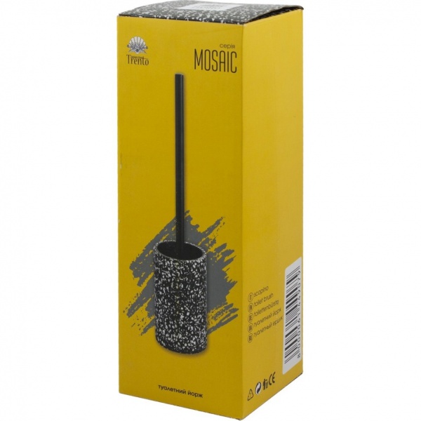 Ершик для унитаза Trento Mosaic Black (61449)