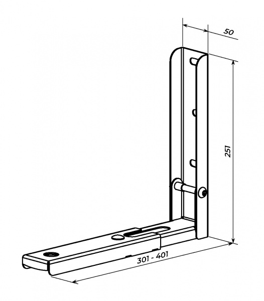 Крепление для микроволновой печи Valore 300х250х50 мм черный WMB-34BK 