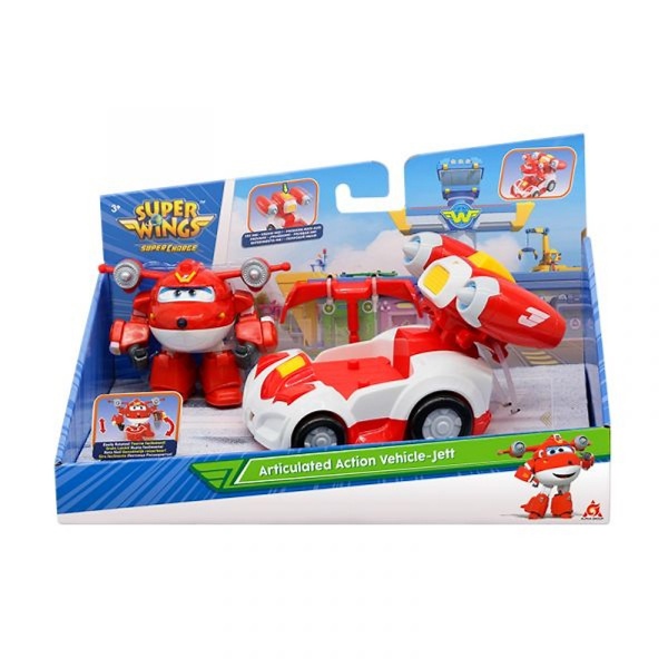 Игровой набор Super Wings Supercharge Articulated Action Vehicle Jett Джетт EU740991V 