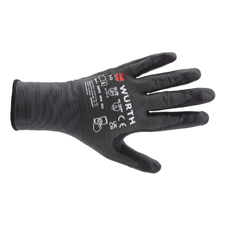 Рукавицы WURTH TOUCH ESD защитные антистатические с покрытием нитрил M (8) 0899404508