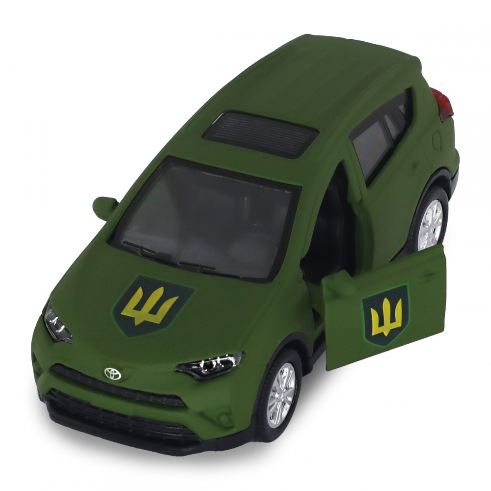 Автомодель TechnoDrive 1:32 серии Шевроны Героев Toyota RAV4 Сухопутные войска ВСУ KM6198M2