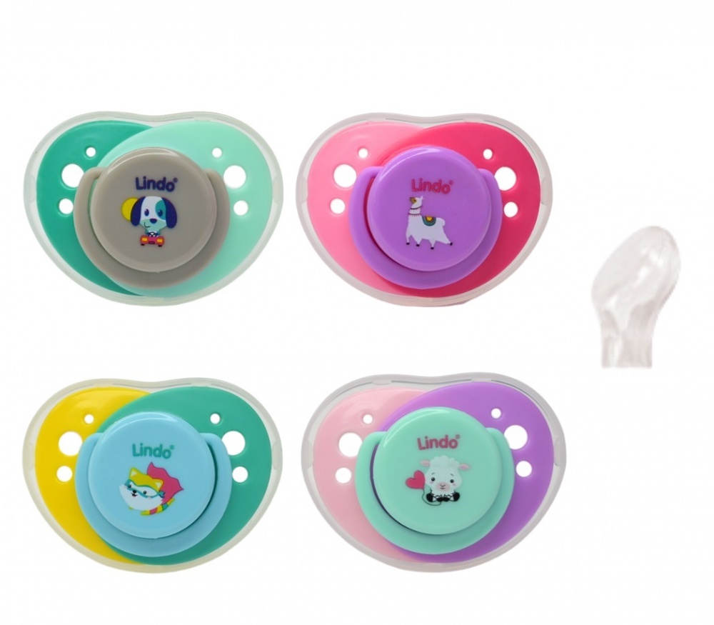 Пустышка Lindo силиконовая с прикусом А 32/12+