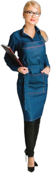 Фартук с нагрудником Lux-Form 0003 Левис р. универсальный джинс