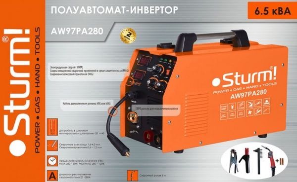 Полуавтомат сварочный Sturm AW97PA280