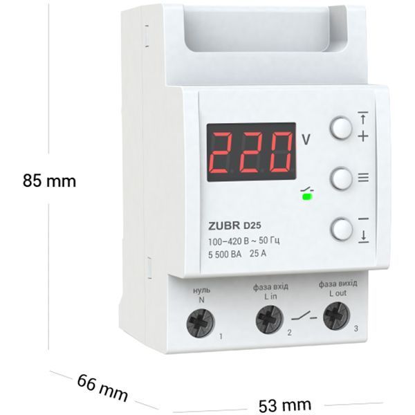 Реле напряжения ZUBR D25