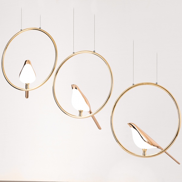 Світильник світлодіодний Hopfen з пультом ДУ 24 Вт золото/чорний 3000-6000 К BIRD 3P-BG 24W 