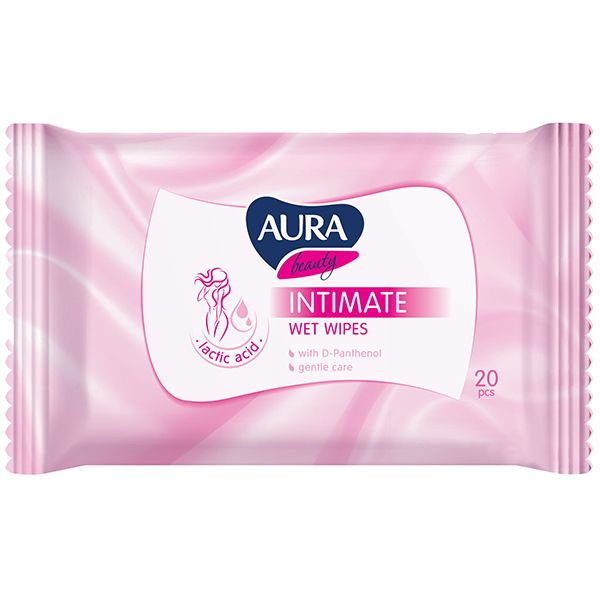 Влажные салфетки Aura для интимной гигиены 20 шт (6874)