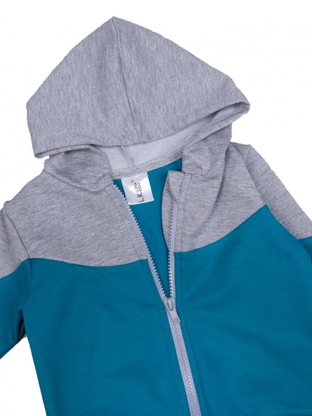 Спортивный костюм Luna Kids р.92 бирюзовый с серым 