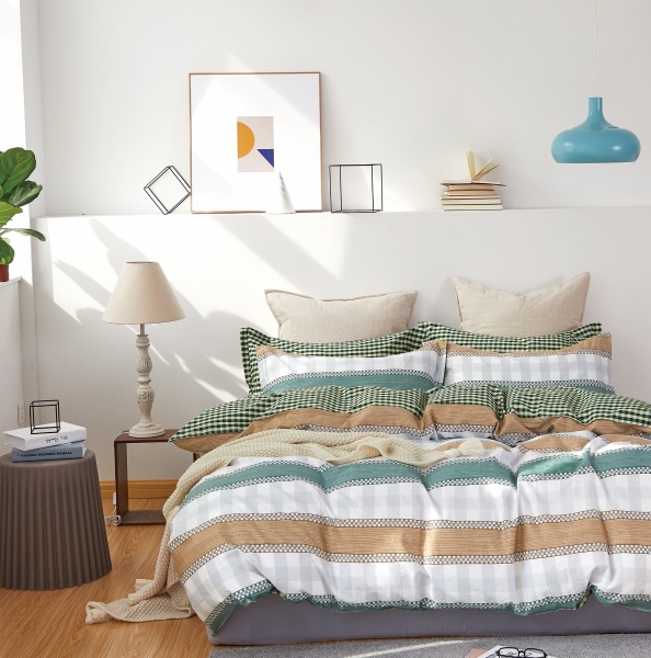 Комплект постельного белья семейный Виго разноцветный Homeline 